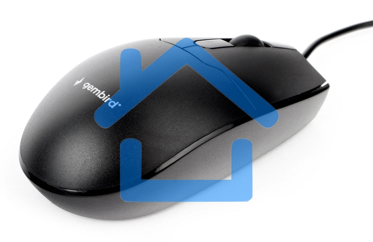 Мышь проводная Gembird MOP-425 черный, 1000 dpi, USB, кнопки - 3