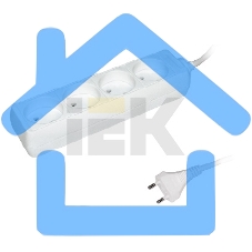 Удлинитель 4х3м без заземл. 10А IP20 У4 2P ИЭК WYP10-06-04-03-N