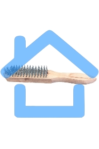 Щетка 3-рядная металлическая с деревянной ручкой Sparta