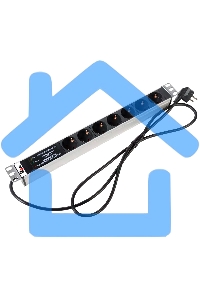 Блок розеток Rem-16 с фил. и инд., 7 Shuko, 16A, алюм., 19