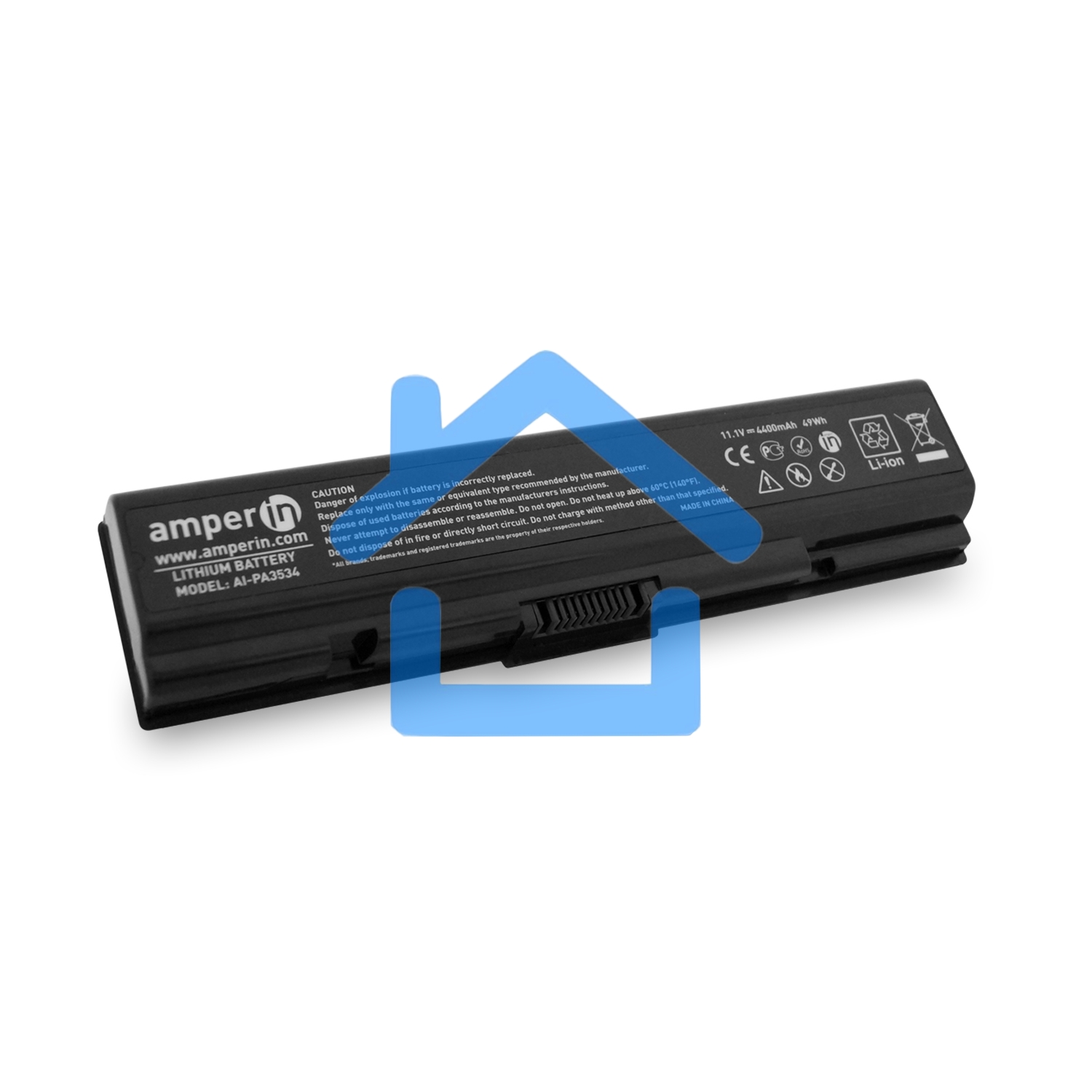 Аккумуляторная батарея Amperin для ноутбука Toshiba A200 A215 A300 11.1v 4400mah