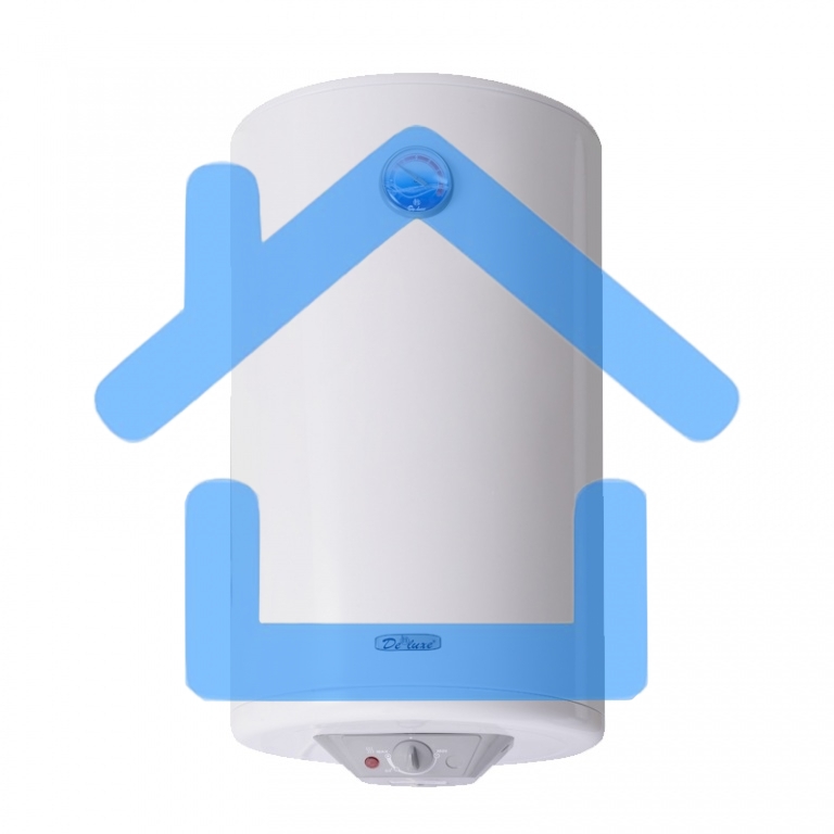 Водонагреватель De Luxe W80V1 Объем 80л,мощность 1.5квт,нагрев 2.45ч, вес 26кг,Высота 806,Диаметр430мм.