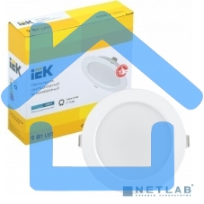 Светильник светодиодный Iek LDVO0-1612-09-4000-K01 ДВО 1612 белый круг 9Вт 4000К IP20 пластик. корпус, диам 118 мм