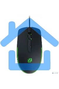Мышь проводная Oklick 100M черный, 1600 dpi, USB, кнопки - 4