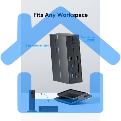 Мультифункциональная док-станция Vention USB Type C 14 в 1 с поддержкой Thunderbolt 4