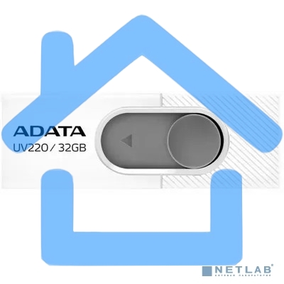 Флешка USB R/W ADATA R/W 32Gb ADATA UV220, USB 2.0, белый/серый