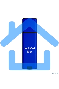 Флешка USB Maxvi MP2 blue (FD16GbUSB20C10MP2), 16Gb, USB 2.0, R/W 15/5, синий/черный
