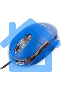 Мышь проводная Гарнизон GM-100B синий, 1000 dpi, USB, кнопки - 3