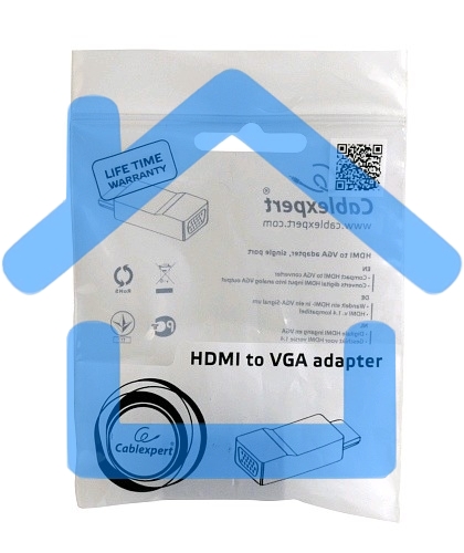 Переходник HDMI-VGA Cablexpert A-HDMI-VGA-02, 19M/15F, Jack3.5 аудиовыход