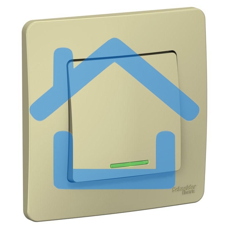Выключатель 1-кл. СП BLANCA (сх.1) 10А 250В с подсветкой беж. SchE BLNVS010117