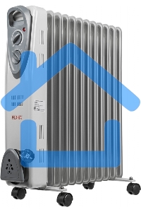 Обогреватель масляный Ресанта ОМ-12Н (11 секций) белый, 2500 Вт, 25 м2, термостат