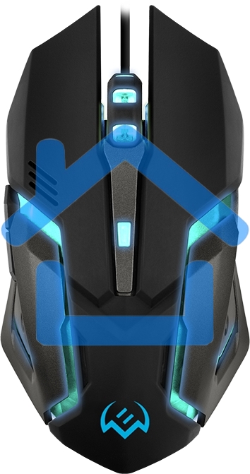 Мышь проводная SVEN RX-G740 черный, 2400 dpi, USB, кнопки - 6