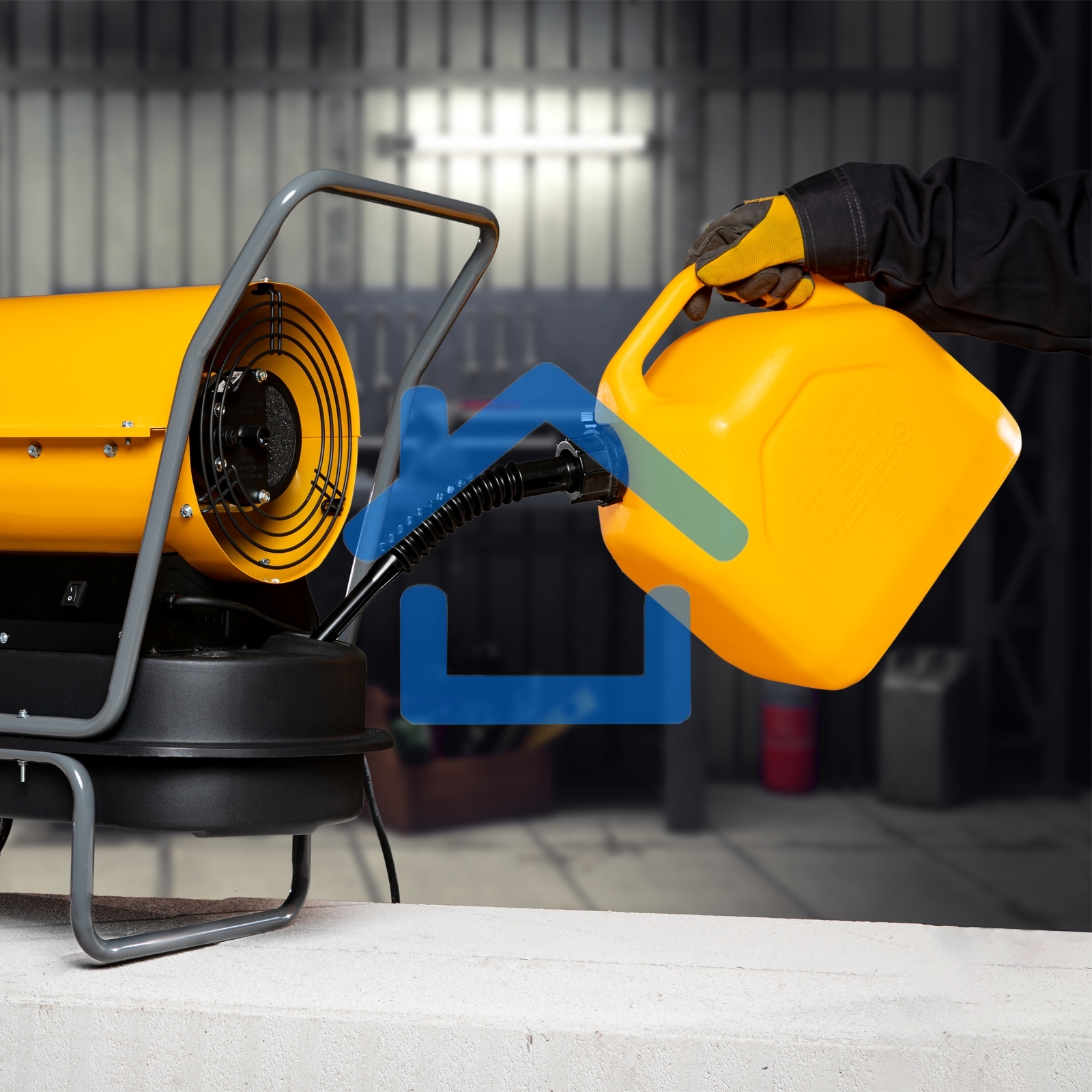 Дизельная тепловая пушка Denzel DHG-50, 50 кВт, 1100 м3/ч, прямой нагрев