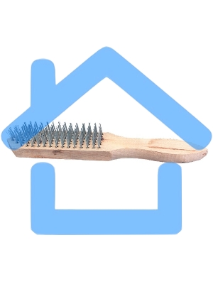 Щетка 3-рядная металлическая с деревянной ручкой Sparta