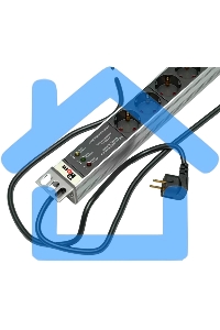 Блок розеток Rem-16 с фил. и инд., 7 Shuko, 16A, алюм., 19