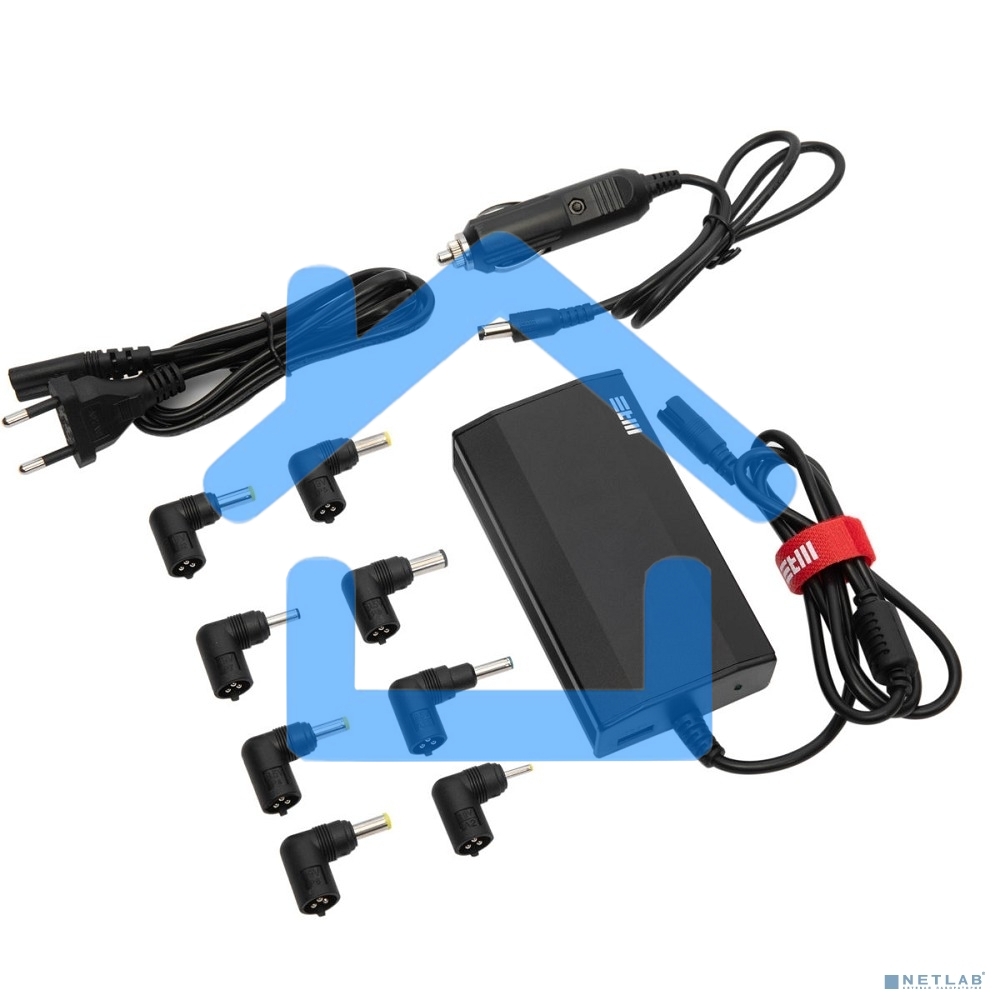 Адаптер для ноутбуков STM Dual DLU90, 90W, EU AC power cord& Car Cigaratte Plug, USB(2.1A)