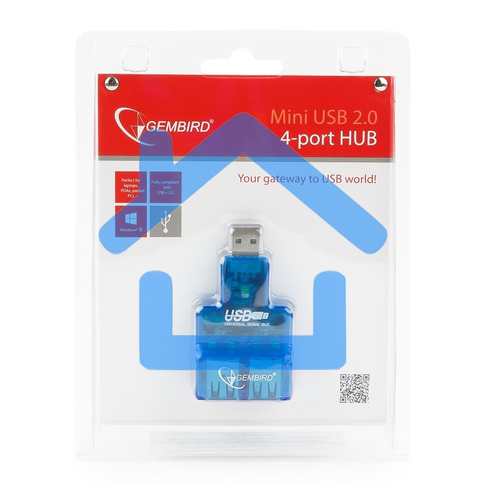 Контроллер GEMBIRD HUB USB2.0 Mini 4-port UHB-CN224