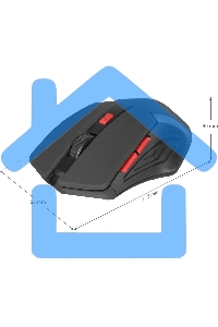 Мышь беспроводная Defender Accura MM-275 красный, 1600 dpi, радиоканал, USB, кнопки - 6