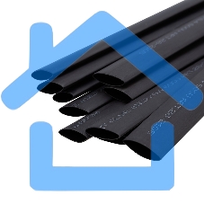 Трубка термоусаживаемая двухстенная клеевая 12.7/6.35мм (уп.10шт) по 1м черный Rexant 26-2105