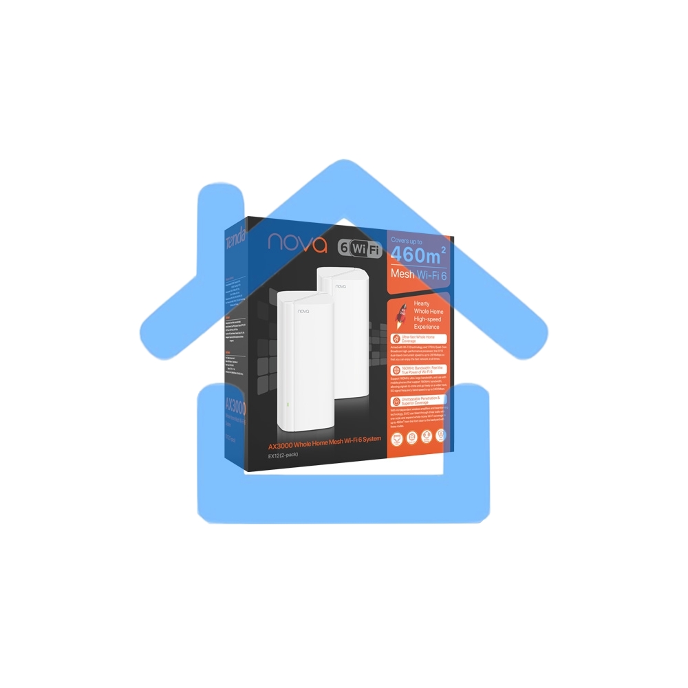 Двухдиапазонная Wi-Fi Mesh система TENDA AX3000 WI-FI EX12(2-PACK)
