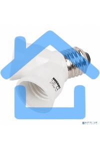 Разветвитель цокольный Е27-2хЕ27 белый Rexant