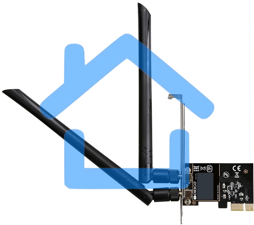 Сетевой адаптер ORIGO OWN1200A/A1A PCI-E Wi-Fi AC1200, 2.4/5 ГГц, 2 съемные антенны 5 dBi