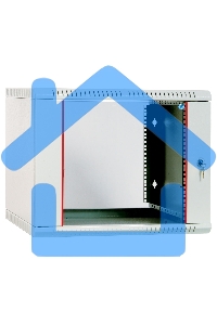 Шкаф настенный ЦМО ШРН-Э-9.500 9U 600x520мм пер.дв.стекл несъемные бок.пан. серый