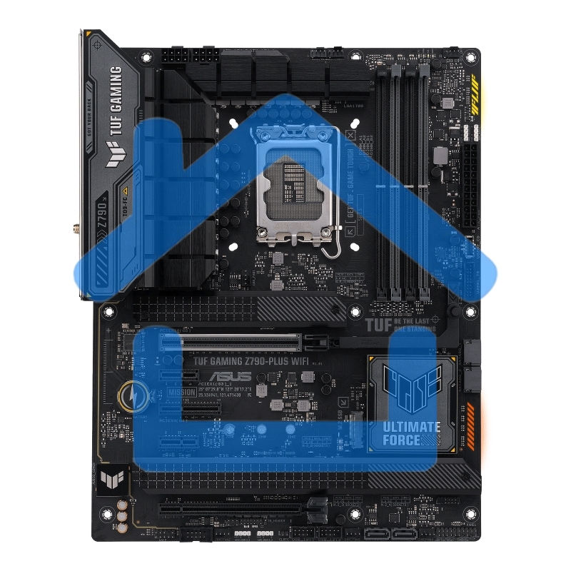 Материнская плата ASUS TUF GAMING Z790-PLUS WIFI, LGA 1700, Intel Z790, 4xDDR5, 4xSATA, 4xM.2, 1xPCIe 5.0 x16, 1xPCIe 4.0 x4, 2xUSB-A 3.2 Gen 2, 4xUSB-A 3.2 Gen 1, 1xUSB-C 3.2 Gen 2, 1xUSB-C 3.2 Gen 2x2, 1x2.5Gb LAN, 5x3.5 мм, 7.1, Standard-ATX