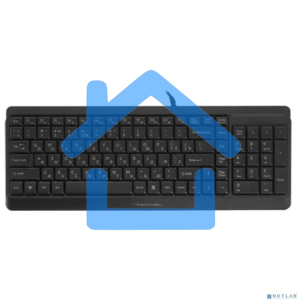 Комплект клавиатура + мышь A4Tech Fstyler F1512 клав:черный мышь:черный USB