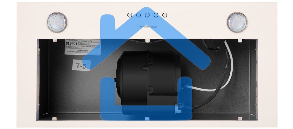 Вытяжка встраиваемая Maunfeld Crosby Singl 5028, бежевый, 49.8 см, 850 куб. м/ч, 48 дБ