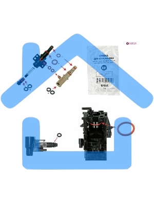 Ремкомплект заварного узла и штуцера подачи воды Philips, Saeco, Gaggia