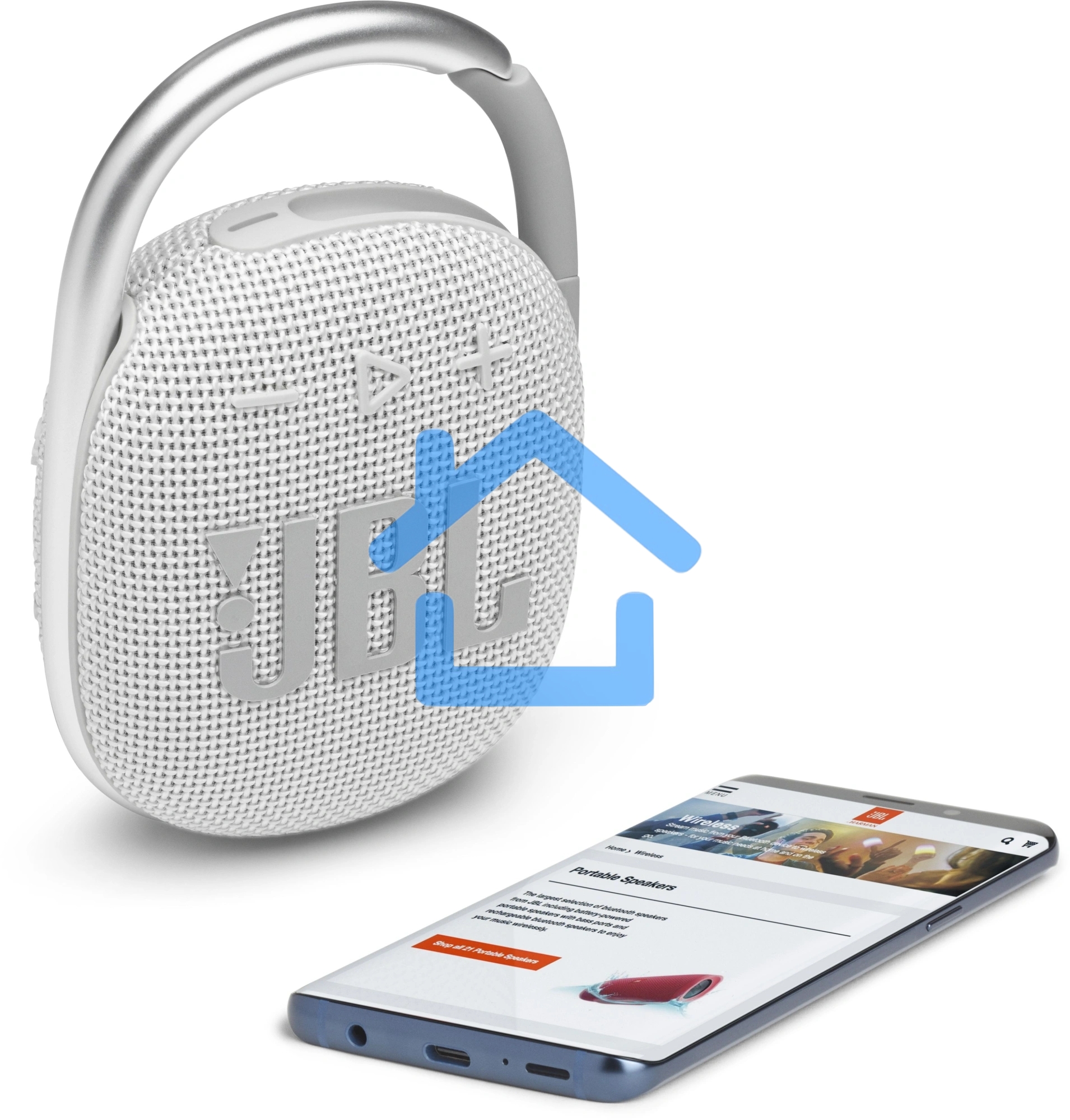Портативная акустическая система JBL CLIP 4, белый