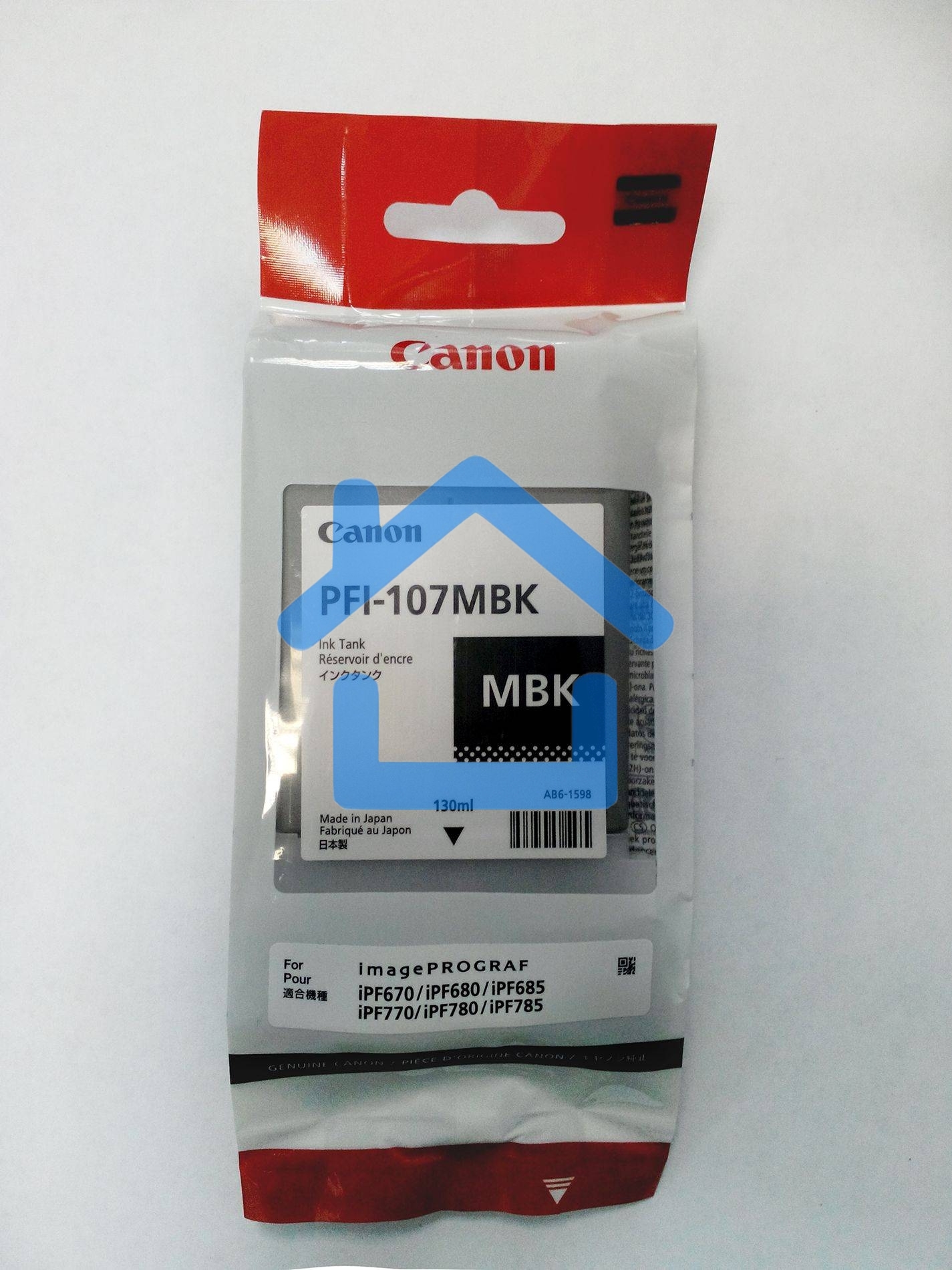 Картридж струйный Canon PFI-107BK (6705B001) черный (130 мл) для Canon iP F680/685/780/785