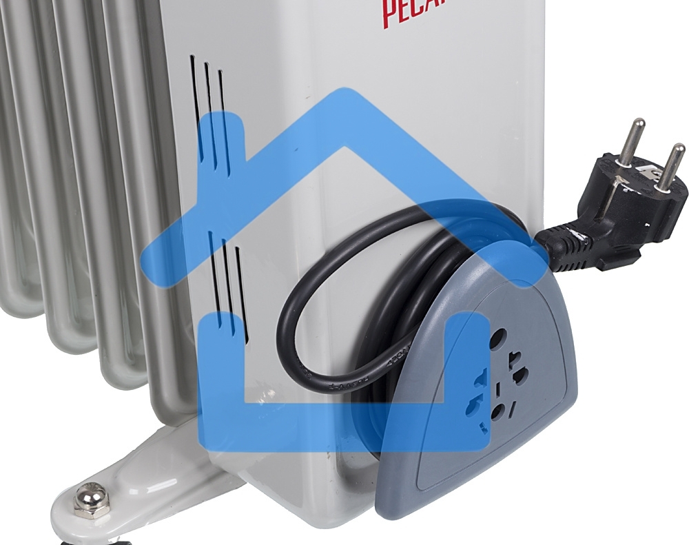 Обогреватель масляный Ресанта ОМ- 9Н (9 секций), белый, 2000 Вт, 20 м2, термостат 67/3/8