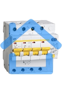 Выключатель автоматический дифференциального тока 4п C 10А 30мА тип AC 4.5кА АД-14 ИЭК MAD10-4-010-C-030