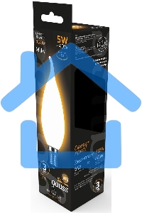 Лампа светодиодная Gauss Filament Свеча на ветру E14 5Вт 2700К OPAL
