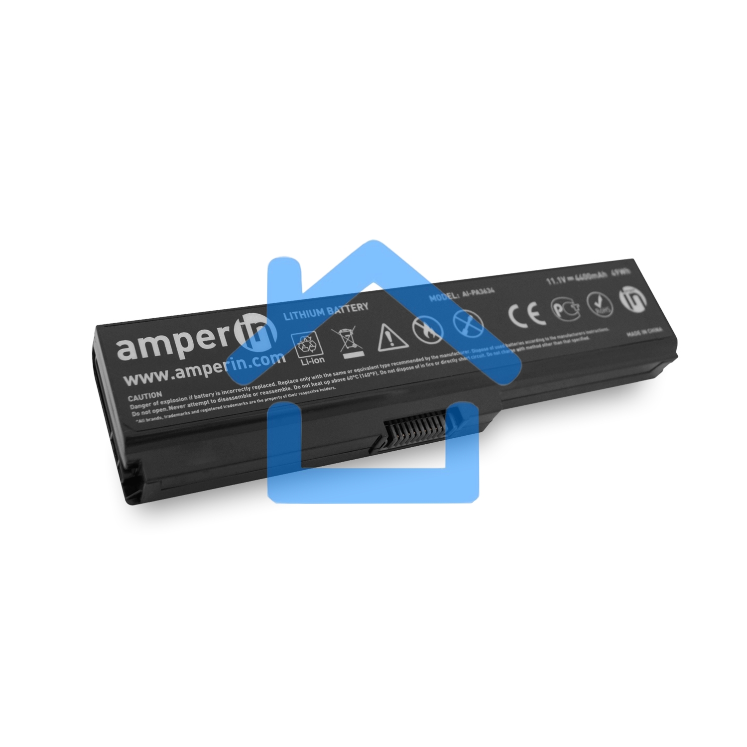 Аккумуляторная батарея Amperin для ноутбука Toshiba Satellite L750 11.1V 4400mAh (49Wh)