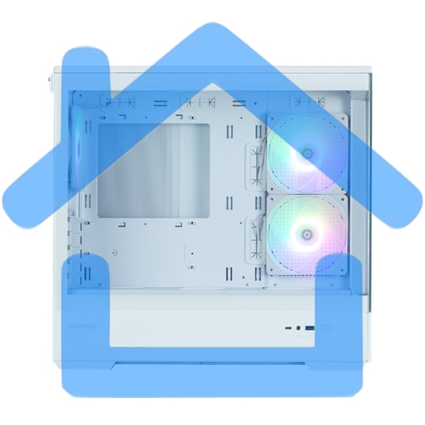 Компьютерный корпус ZALMAN P30 V2, MATX, белый, WINDOW, 2x3.5