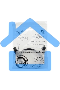 Кабель USB Cablexpert CCP-USB2-AMCM-1M, USB2.0 AM/ USB3.1 Type-C, 1м, пакет