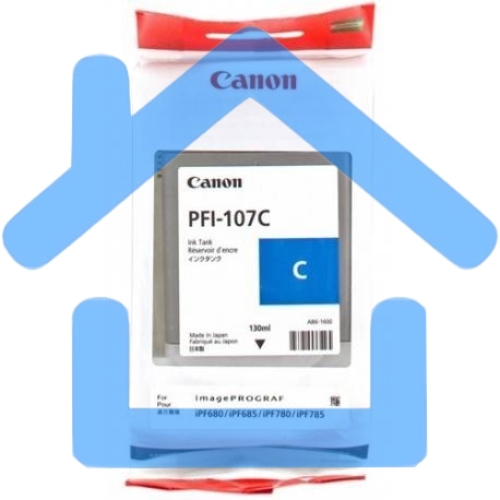 Картридж струйный Canon PFI-107C (6706B001) голубой (130 мл) для Canon iP F680/685/780/785