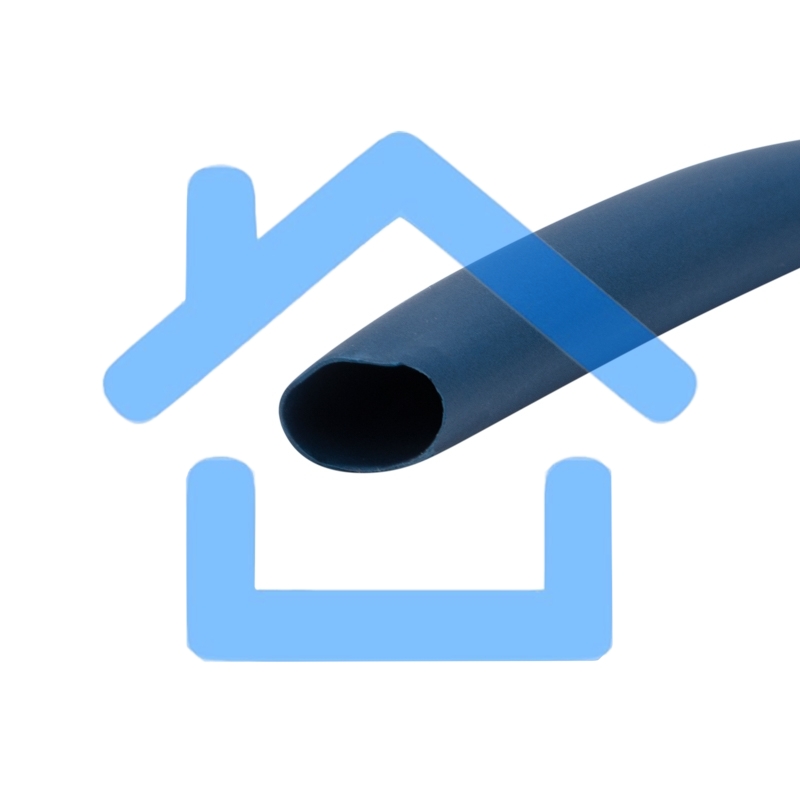 Трубка термоусаживаемая 5,0/2,5 мм синяя, ролик 2,44 м Rexant