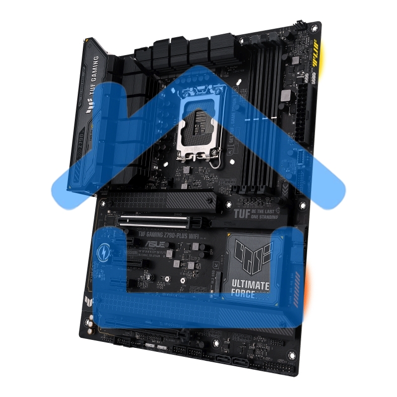 Материнская плата ASUS TUF GAMING Z790-PLUS WIFI, LGA 1700, Intel Z790, 4xDDR5, 4xSATA, 4xM.2, 1xPCIe 5.0 x16, 1xPCIe 4.0 x4, 2xUSB-A 3.2 Gen 2, 4xUSB-A 3.2 Gen 1, 1xUSB-C 3.2 Gen 2, 1xUSB-C 3.2 Gen 2x2, 1x2.5Gb LAN, 5x3.5 мм, 7.1, Standard-ATX