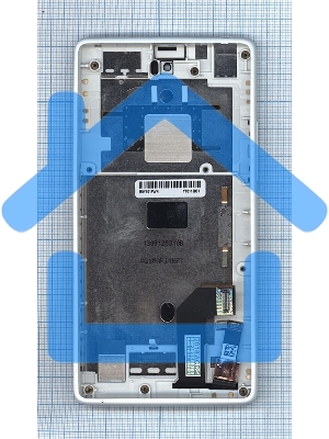 Дисплей для Yota YotaPhone 1 C9660 черный с белой рамкой