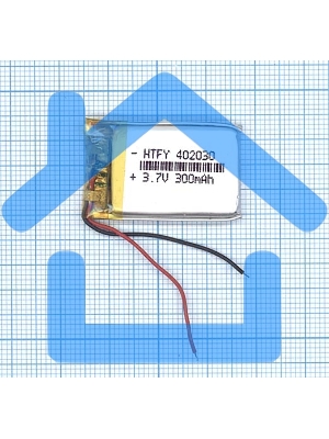 Аккумулятор Li-Pol (батарея) 4*20*30мм 2pin 3.7V/300mAh