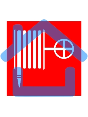 Наклейка знак пожарной безопасности 