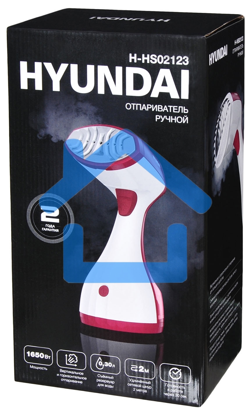Отпариватель ручной Hyundai H-HS02123 1650Вт белый/вишневый