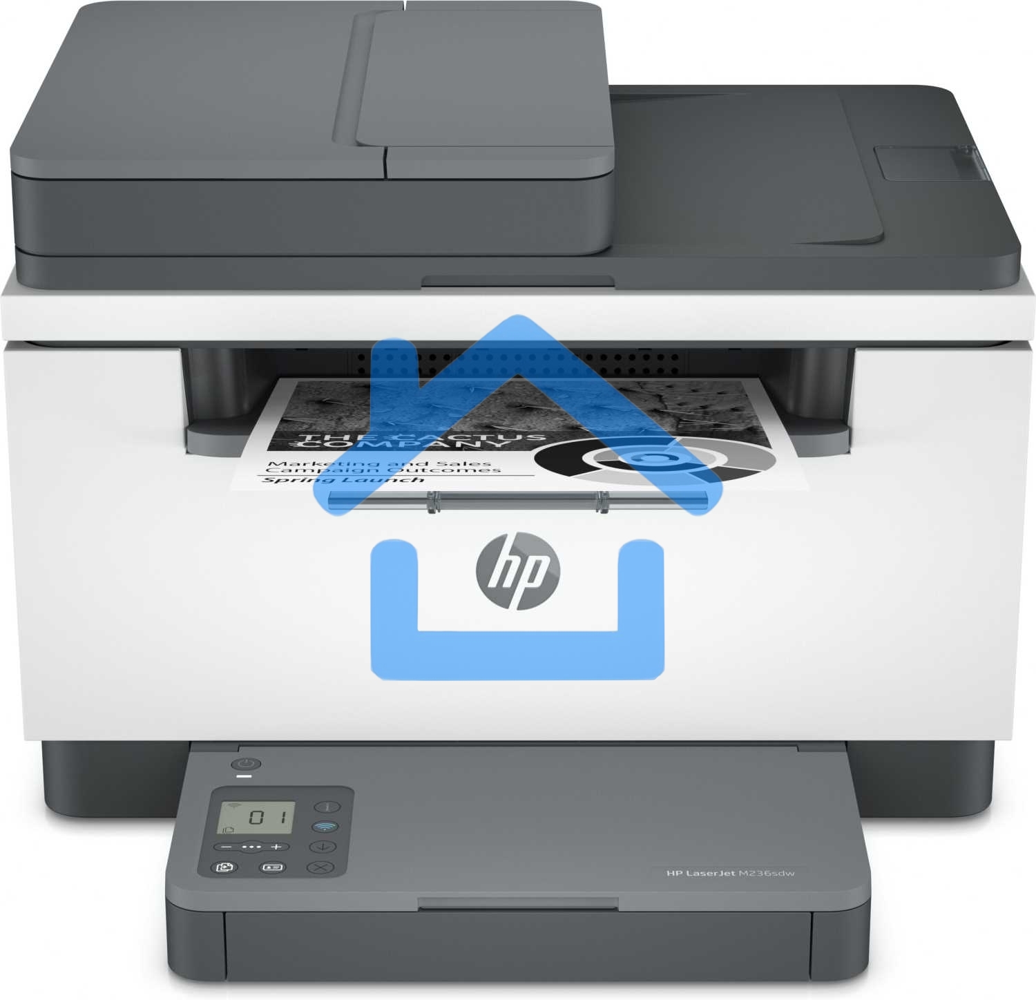МФУ лазерное HP LaserJet M236sdw (9YG09A), A4, ч/б, печ. до 29 стр/мин., скан. до 19 стр/мин. (ч/б) 10 стр/мин. (цвет), 600 x 600 dpi, USB, RJ-45, Wi-Fi, BlueTooth, Air Print, Mopria