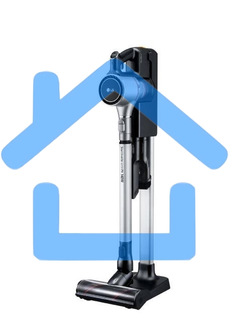 Пылесос вертикальный LG A9N-CORE серебристый, питание от аккумулятора, 160 Вт, уборка сухая, пылесборник 0.44 л, работа от АКБ max 50 мин