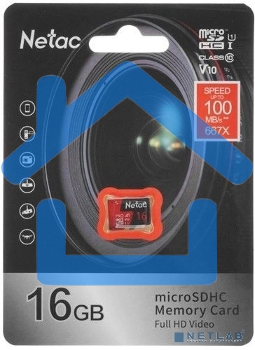 Флеш-накопитель NeTac Карта памяти Netac MicroSD P500 Extreme Pro 16Gb, Retail version card only