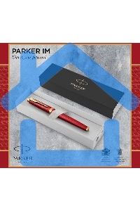 Ручка перьевая Parker IM Premium F318 (CW2143650) Red GT F сталь нержавеющая, подарочная коробка